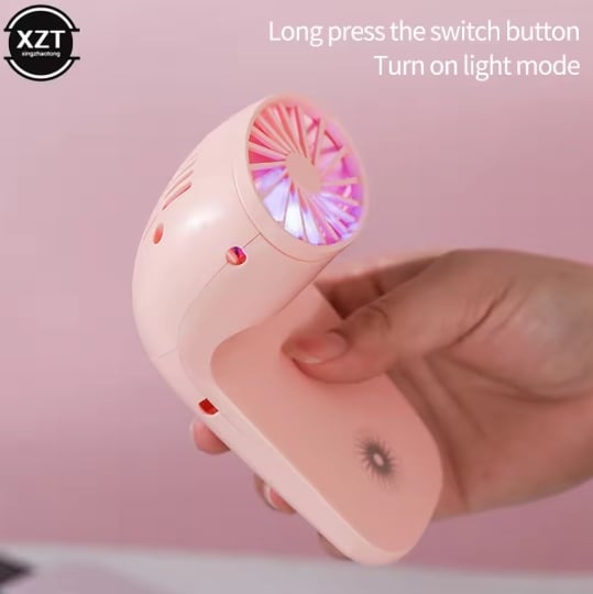 Picture of New Universal mobile phone desktop holder with dual blade fan, adjustable height, detachable clip, convenient for playing games-White