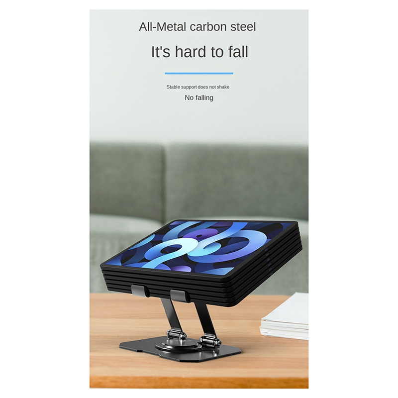 Picture of Steel Metal 360° Rotatable Tablet Stand Adjustable Foldable Desktop Stand Holder For Ipad Pro/Air/Min Laptop Tablet-Multicolor