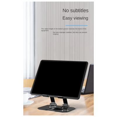 Picture of Steel Metal 360° Rotatable Tablet Stand Adjustable Foldable Desktop Stand Holder For Ipad Pro/Air/Min Laptop Tablet-Multicolor