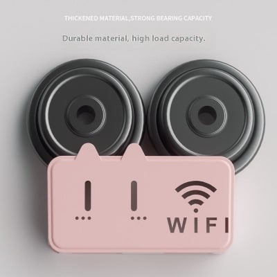 Picture of Wireless Wifi Router Shelf Storage Box Wall Hanging ABS Plastic Organizer Box Cable Power Bracket Organizer Box Home Decor-Multicolor