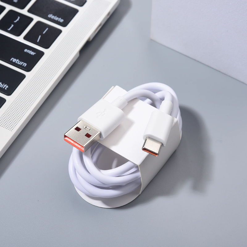 Picture of Tecno Type C Cable - 18W 33W 45W Fast Charger USB C Data  Type C Cable For Tecno Spark 10 20 30 Pro 5G Camon 20 30 40 Pro  Type C Cable-White