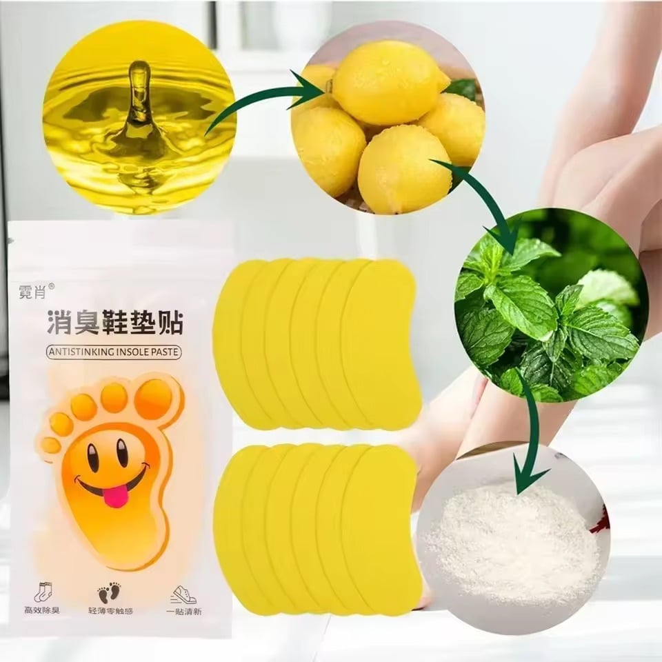Picture of Shoe Deodorizing Stickers | Foot Deodorant Stickers with Lemon Scent | Shoe Odor Removal Patches for Sneakers, Dress Shoes, Heels | Aroma Stickers for Men, Women-Multicolor