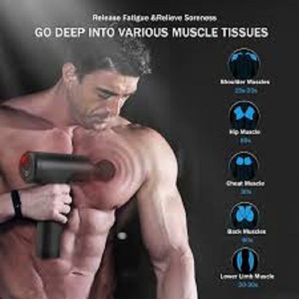 Picture of mini massager deep tissue Therapy Rechargeable Mini Gun Massager Body massage, Electric Vibration Body muscle massager Fascial Gun & Recovery device for male and female-Multicolor