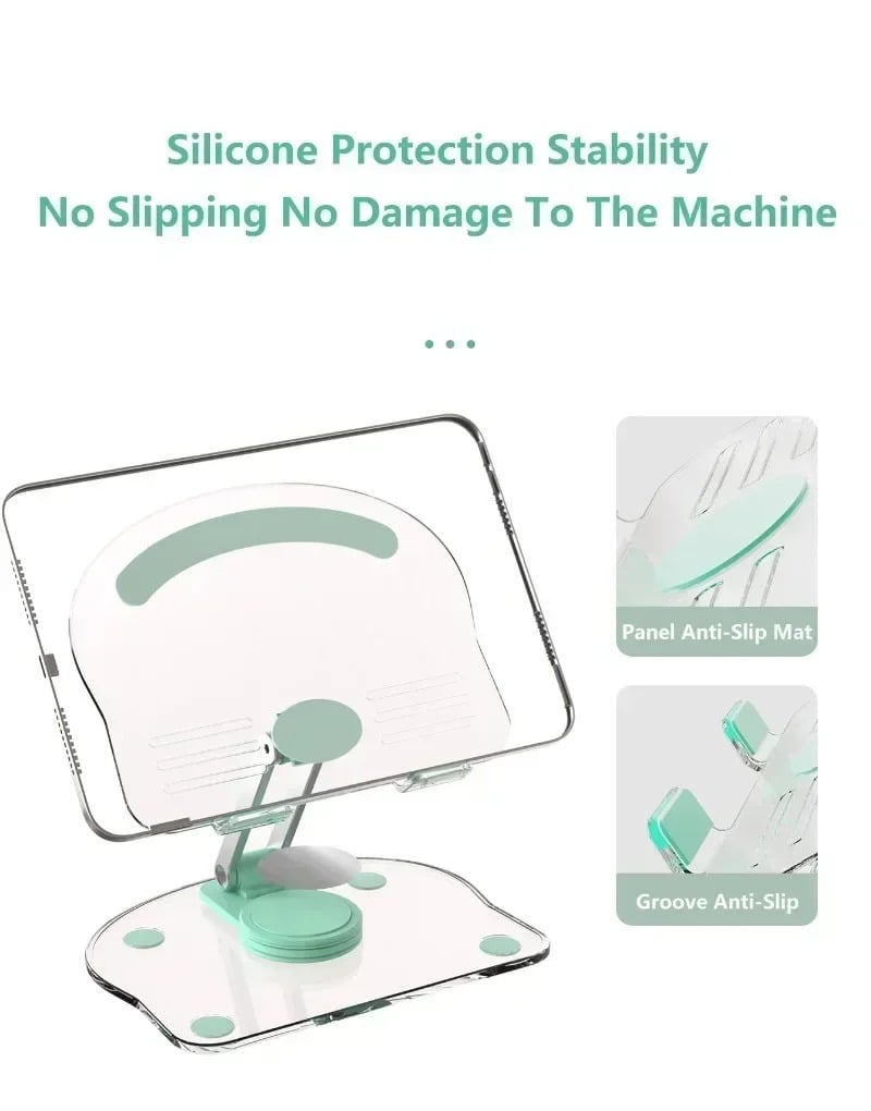 Picture of New 360° Rotation Tablet Desktop Stand Suitable for iPad Pro 9.7 Air 4 5 Mini 6 11 Mi Pad Transparent Acrylic Desktop Phone Stand-Multicolor