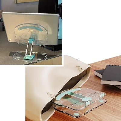 Picture of New 360° Rotation Tablet Desktop Stand Suitable for iPad Pro 9.7 Air 4 5 Mini 6 11 Mi Pad Transparent Acrylic Desktop Phone Stand-Multicolor