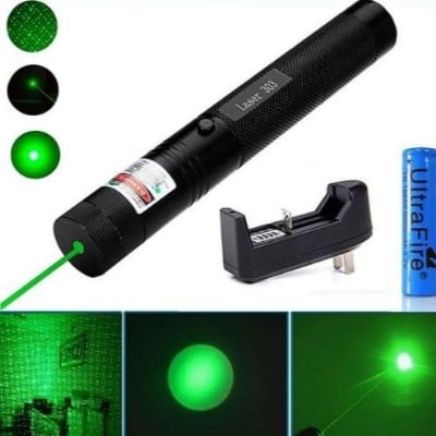 Picture of New Green Laser Pointer Long-Range Laser Pointer High Power-Rechargeable Laser Pointer for Hiking, Presentations & Outdoor Use-Multicolor