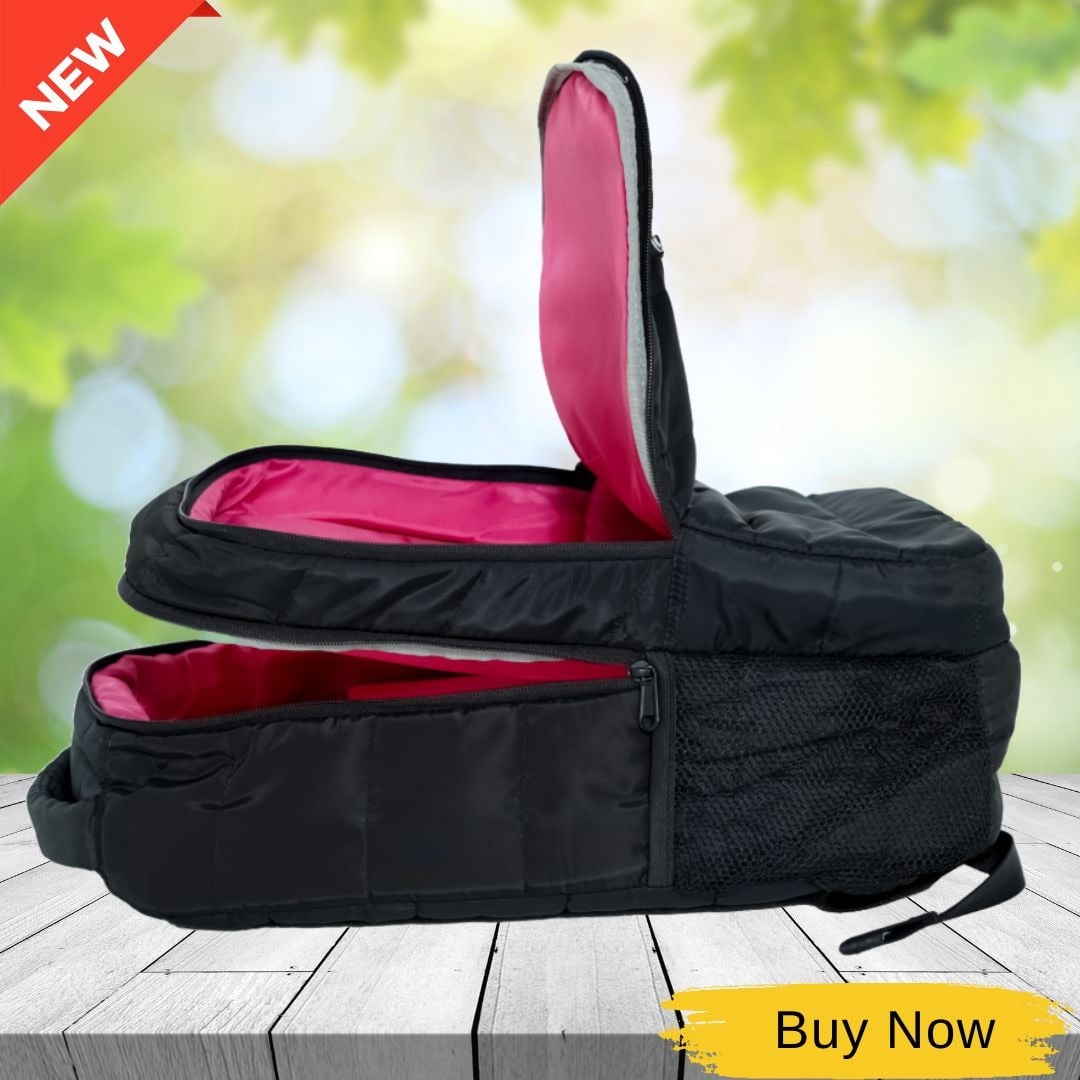 Picture of Givova Holland Quilted Padded Backpack Givova Unisex Multipocket Waterproof Black Backpack-Black