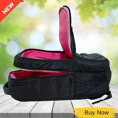 Picture of Givova Holland Quilted Padded Backpack Givova Unisex Multipocket Waterproof Black Backpack-Black