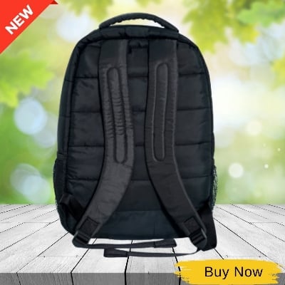 Picture of Givova Holland Quilted Padded Backpack Givova Unisex Multipocket Waterproof Black Backpack-Black