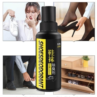 Picture of New Shoe Deodorizer Spray - Proven & Powerful Enzyme Formula Spray for Shoe Odor Elimination in All Footwear Type-(Black)-Fresh