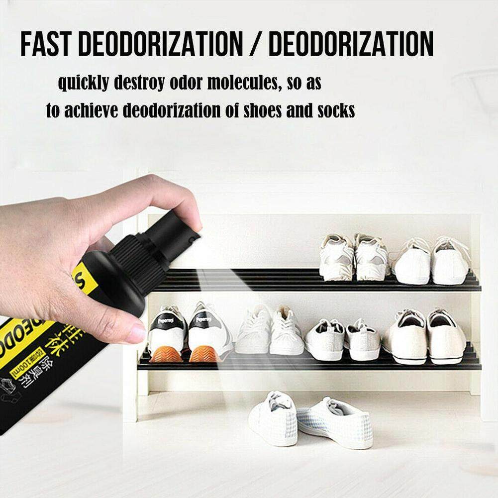 Picture of New Shoe Deodorizer Spray - Proven & Powerful Enzyme Formula Spray for Shoe Odor Elimination in All Footwear Type-(Black)-Fresh