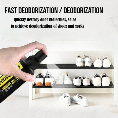 Picture of New Shoe Deodorizer Spray - Proven & Powerful Enzyme Formula Spray for Shoe Odor Elimination in All Footwear Type-(Black)-Fresh