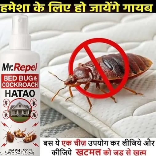 Picture of Powerfull Natural Bedbug Killer Spray| Khatmal Marne Ki Dawai Long Lasting, Chemical Free, Pet Safe, Kids Safe, Eco-Friendly Bedbug Mite Removal