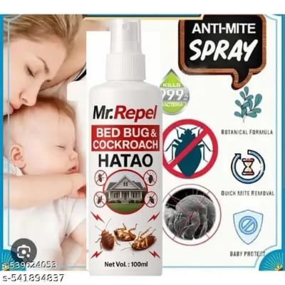 Picture of Powerfull Natural Bedbug Killer Spray| Khatmal Marne Ki Dawai Long Lasting, Chemical Free, Pet Safe, Kids Safe, Eco-Friendly Bedbug Mite Removal