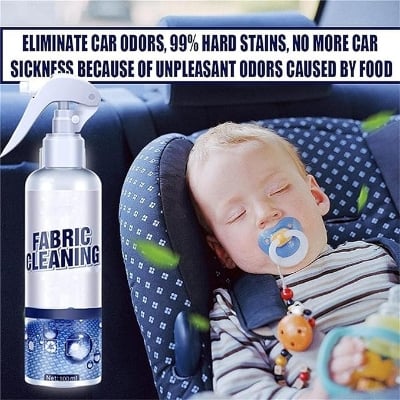 Picture of 5 Seconds Car Stain Remover Car Seat Upholstery Strong Stain Remover Interior Fabric Leather Cleaning Multifunctional Car Foam Cleaner for Car-White