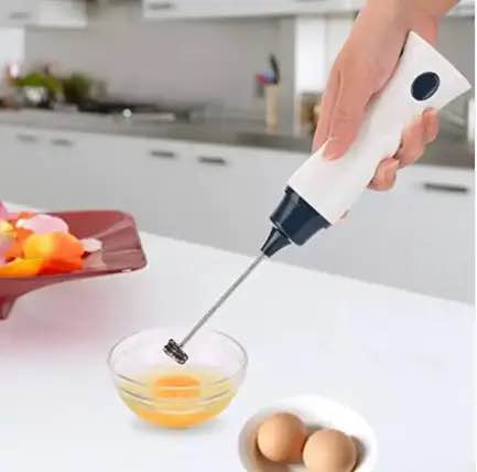 Picture of Rechargeable Milk Frother Handheld with Coffee Electric Whisk Drink Foam Mixer, Mini Hand Stirrer with 3 Speeds Adjustable for Latte, Cappuccino, Hot Chocolate, Egg-Multicolor