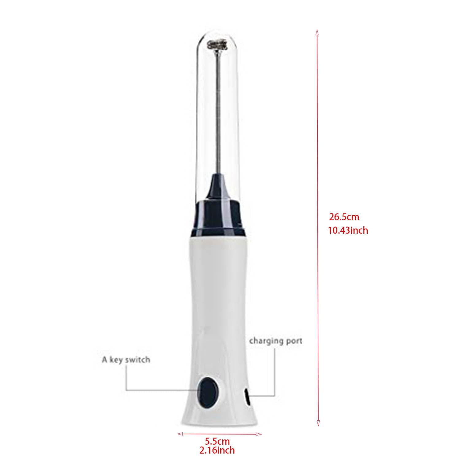 Picture of Rechargeable Milk Frother Handheld with Coffee Electric Whisk Drink Foam Mixer, Mini Hand Stirrer with 3 Speeds Adjustable for Latte, Cappuccino, Hot Chocolate, Egg-Multicolor