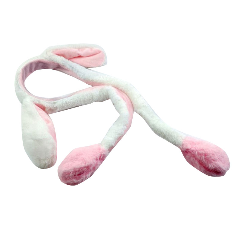 Picture of Cute Glow Rabbit Ear Hat Headband Sweet Can Moving Bunny Ears Plush Hair Hoop Party Photo Props Headwear Gift YUEYING-Multicolor