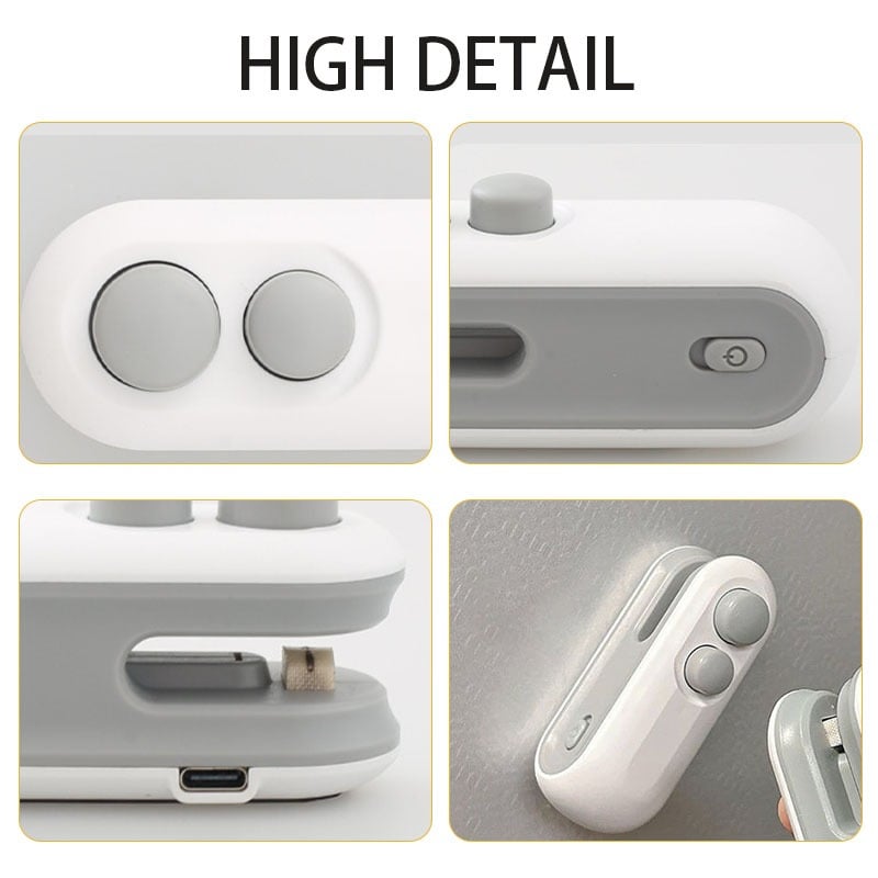 Picture of 2 IN1 Mini Sealing Machine USB Rechargable Heat Sealer Storage Bag Plastic Package Food Sealer Clip Bag Handheld Food Heat Sealer-Multicolor