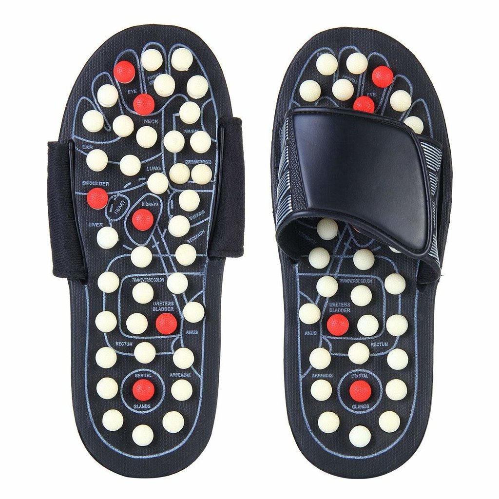 Picture of ফুট ম্যাসেজ স্যান্ডেল - Foot Massage Slippers Sandal Rotating Acupuncture Points For Women Men-Multicolor