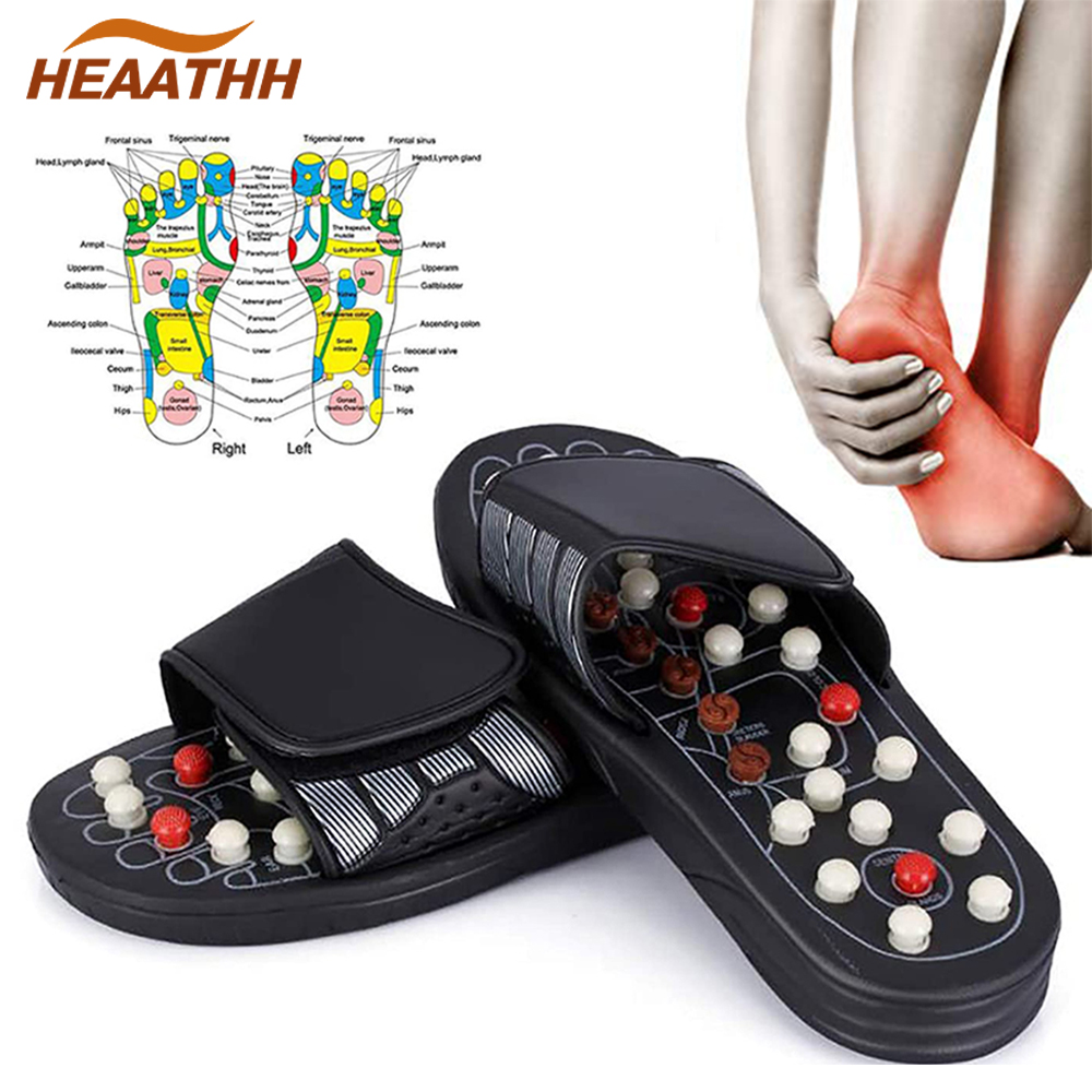 Picture of ফুট ম্যাসেজ স্যান্ডেল - Foot Massage Slippers Sandal Rotating Acupuncture Points For Women Men-Multicolor