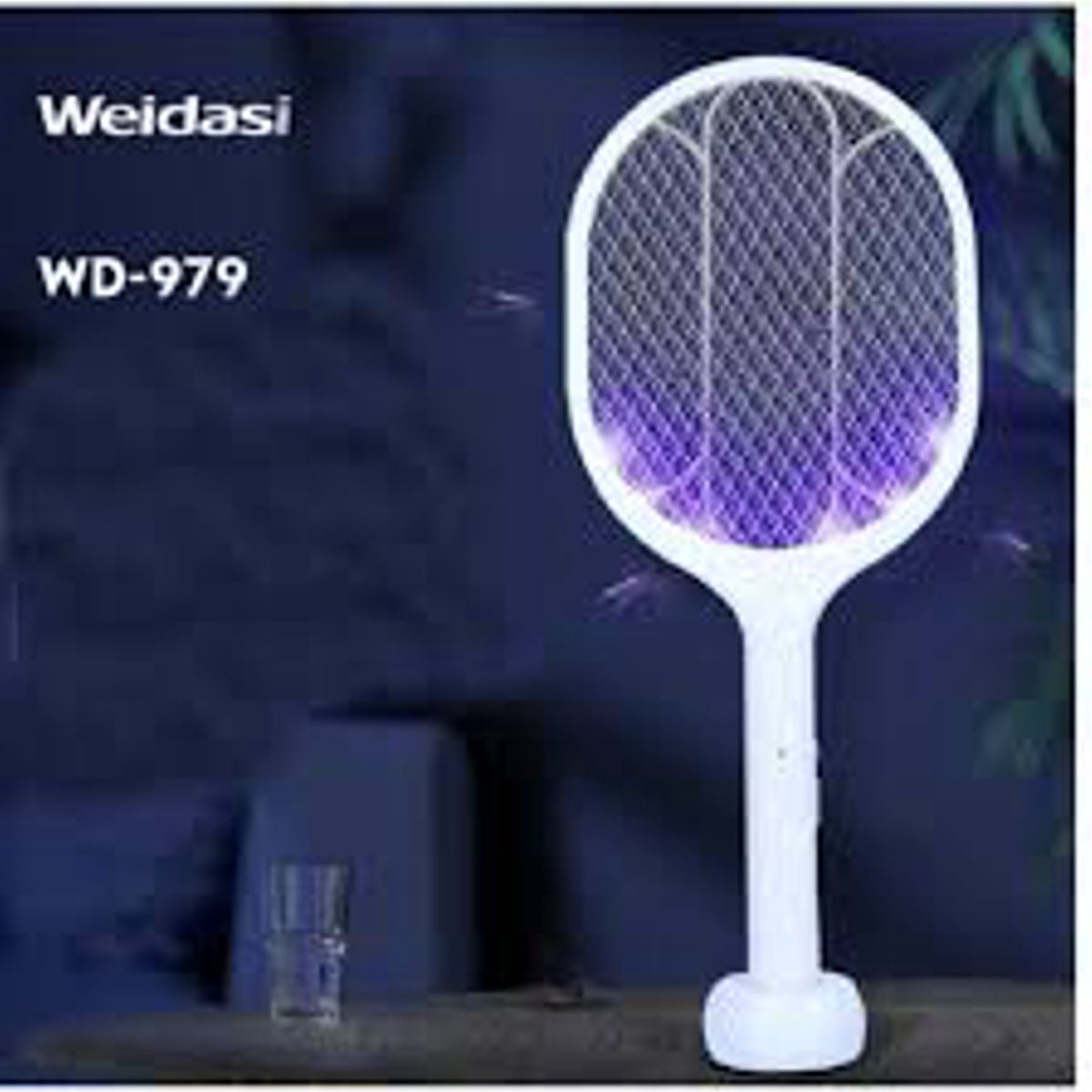 Picture of Retractable Mosquito Killer GeckoMan Rotating Head Electric Fly Swatter Racket Rechargeable Bug Zapper Racket Bug Zapper Indoor Fly Zapper Mosquito Zapper Flies Killer for Indoors, with a Telescopic Extension-Multicolor