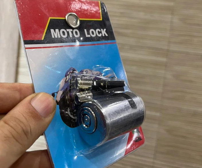 Picture of Bicycle & Motor Cycle Lock (FH:165) Stainless Steel Heavy Duty Anti Theft Motorcycle Mini Disc Lock Portable Bike /Bicycle Security-Multicolor