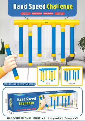 Picture of Fun Challenge Falling Sticks Game Toys Set for Training Reaction Ability Educational Activity Parent-Child Family Party Game Toy-Multicolor