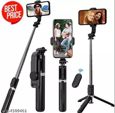 Picture of Q07 Selfie Stick Foldable Mini Tripod Bluetooth Remote Shutter for ‍Smart Phone (100cm)-Black