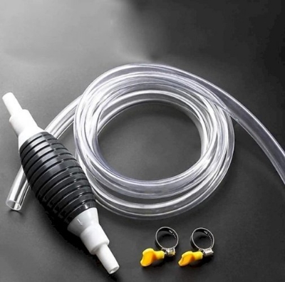 Picture of Handy Manual Gas & Oil Transfer Pump – Multi-Purpose Hand Straw Liquid Pump with Stop Switch For Car Fuel, Gasoline, Diesel, Kerosene & Fish Tank Water Changer, Portable Non-Electric Liquid Transfer Tool-Multicolor