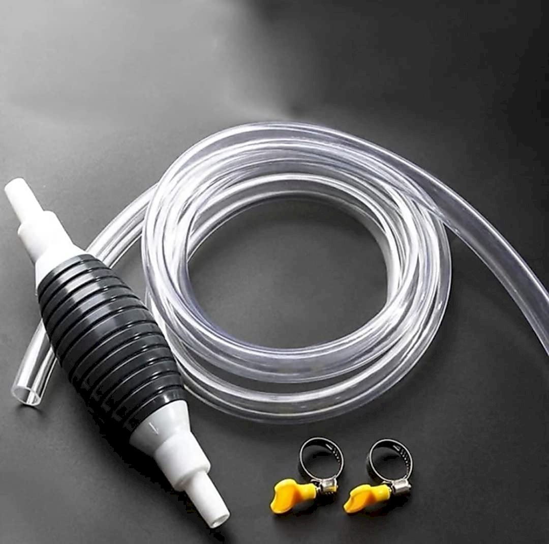 Picture of Handy Manual Gas & Oil Transfer Pump – Multi-Purpose Hand Straw Liquid Pump with Stop Switch For Car Fuel, Gasoline, Diesel, Kerosene & Fish Tank Water Changer, Portable Non-Electric Liquid Transfer Tool-Multicolor