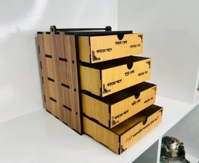 Picture of Medicine Storage Box 4 layer Keep your medicines organized and secure with this handy 4 layer medicine storage box