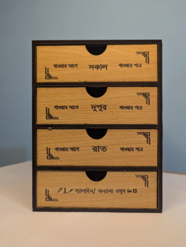 Picture of Medicine Storage Box 4 layer Keep your medicines organized and secure with this handy 4 layer medicine storage box