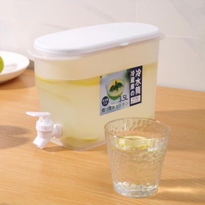 Picture of Dring Dispenser With Tap High quality food grade plastic juice jar water dispenser 3.5L Juice Dispenser-Multicolor