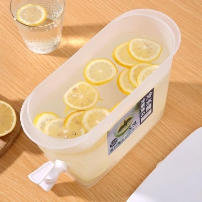 Picture of Dring Dispenser With Tap High quality food grade plastic juice jar water dispenser 3.5L Juice Dispenser-Multicolor