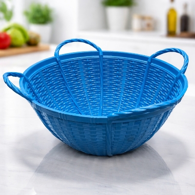 Picture of Big Size Jhury fruit Storage Basket with Handle, Gift Hamper Basket, Picnic 1 PICE-Multicolor