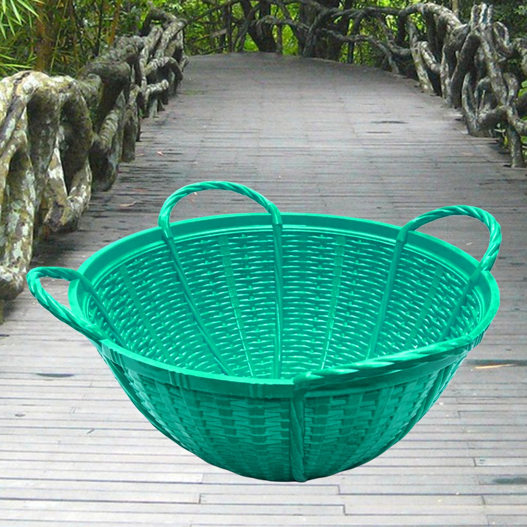 Picture of Big Size Jhury fruit Storage Basket with Handle, Gift Hamper Basket, Picnic 1 PICE-Multicolor