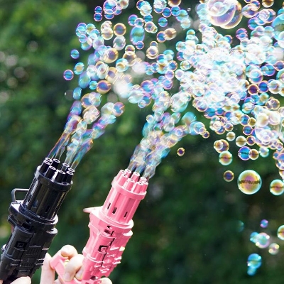 Picture of Bubble Gun Toys Summer Automatic Soap Water Bubble For Children-Multicolor