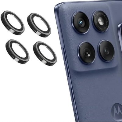 Picture of For Motorola Edge 60 Fusion Camera Lens Protector Drop Protection] 9H Tempered Glass Camera Cover Protector Accessories-Black