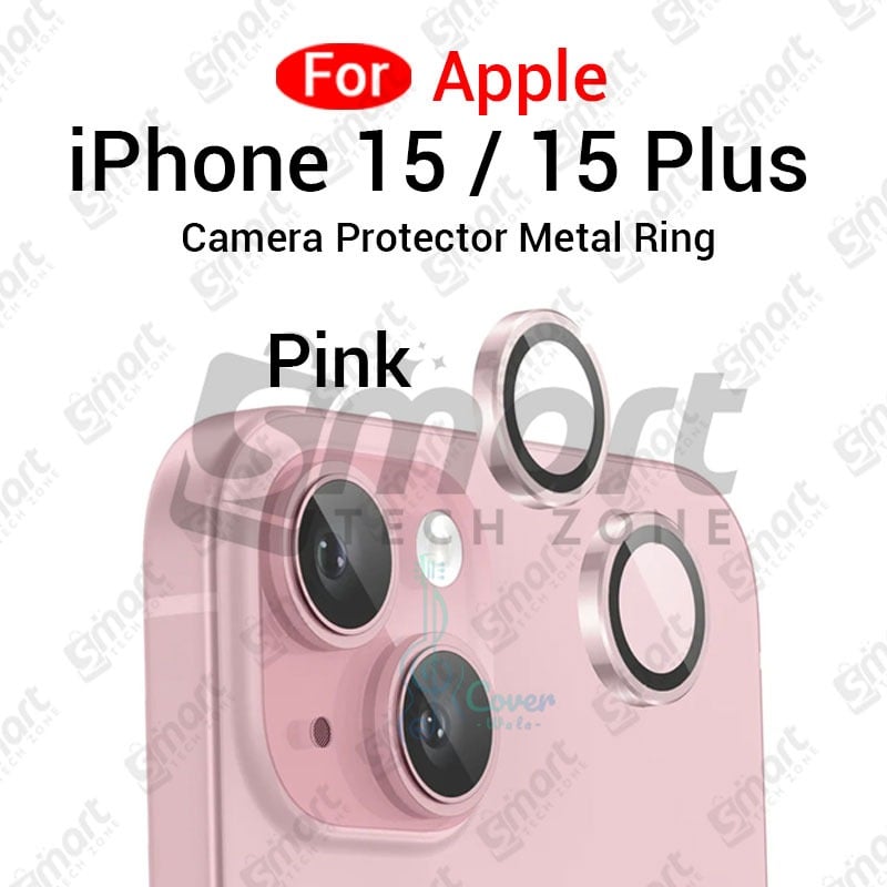 Picture of For Apple iPhone 15 15 Plus All Colour Camera Protector Metal Ring Tempered Glass Camera Lens Protector