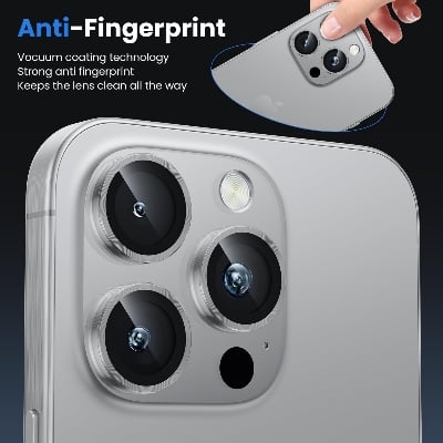 Picture of Camera Lens Protector for iPhone 16 Pro Max / iPhone 16 Pro Tempered Glass Protection Protective Film for iphone mobile-Desert Titanium