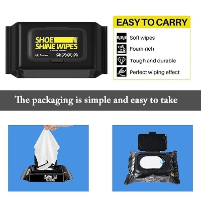 Picture of Shoe Shine Artifact Cleaning Tool Disposable Shoe Cleaning Wipes Travel Portable Dirt Removal Wipes Creek-Shoe Wipes
