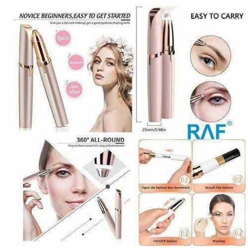 Picture of Finishing Touch Flawless Brows Eyebrow Hair Remover Electric Razor for Women with LED Light for Instant and Painless Hair Removal-Multicolor