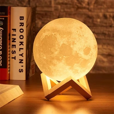 Picture of 3D LED Moon Lamp Nightlight Fairy Table Bedroom Bedside Cute Birthday Party Touch Decoration Decoration Gifts Kids Night Light For Room Children's Lights Table Bedroom Bedside Night Lamp for Home-Multicolor