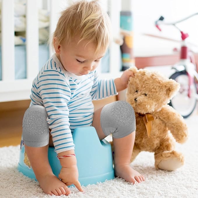 Picture of BOSONER Baby Crawling Anti-Slip Knee, Unisex Baby Toddlers Kneepads-Multicolor-0-3 years