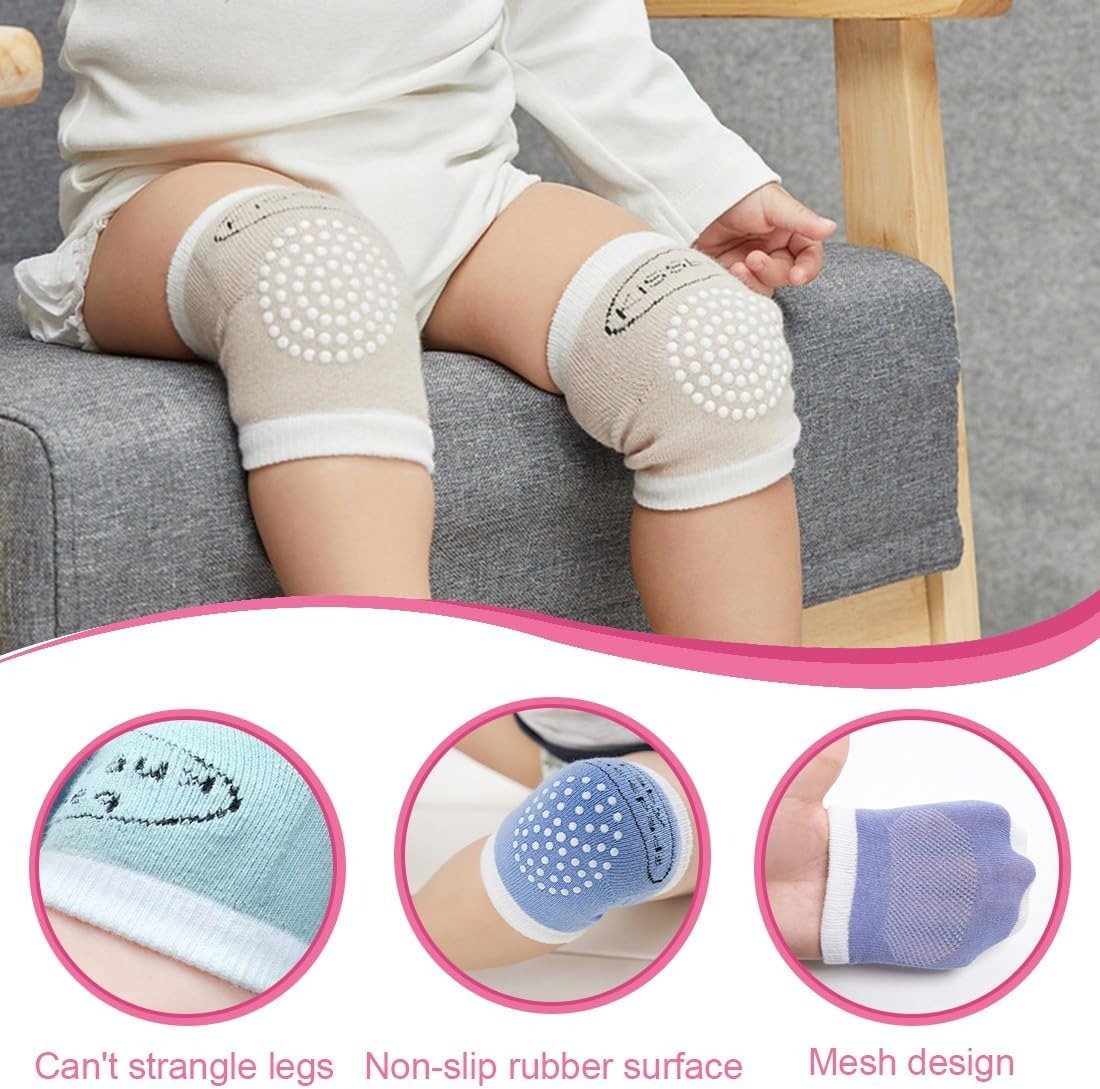Picture of BOSONER Baby Crawling Anti-Slip Knee, Unisex Baby Toddlers Kneepads-Multicolor-0-3 years