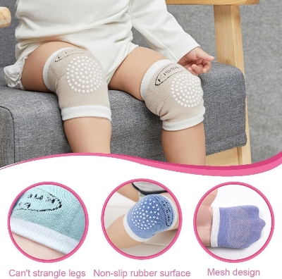 Picture of BOSONER Baby Crawling Anti-Slip Knee, Unisex Baby Toddlers Kneepads-Multicolor-0-3 years