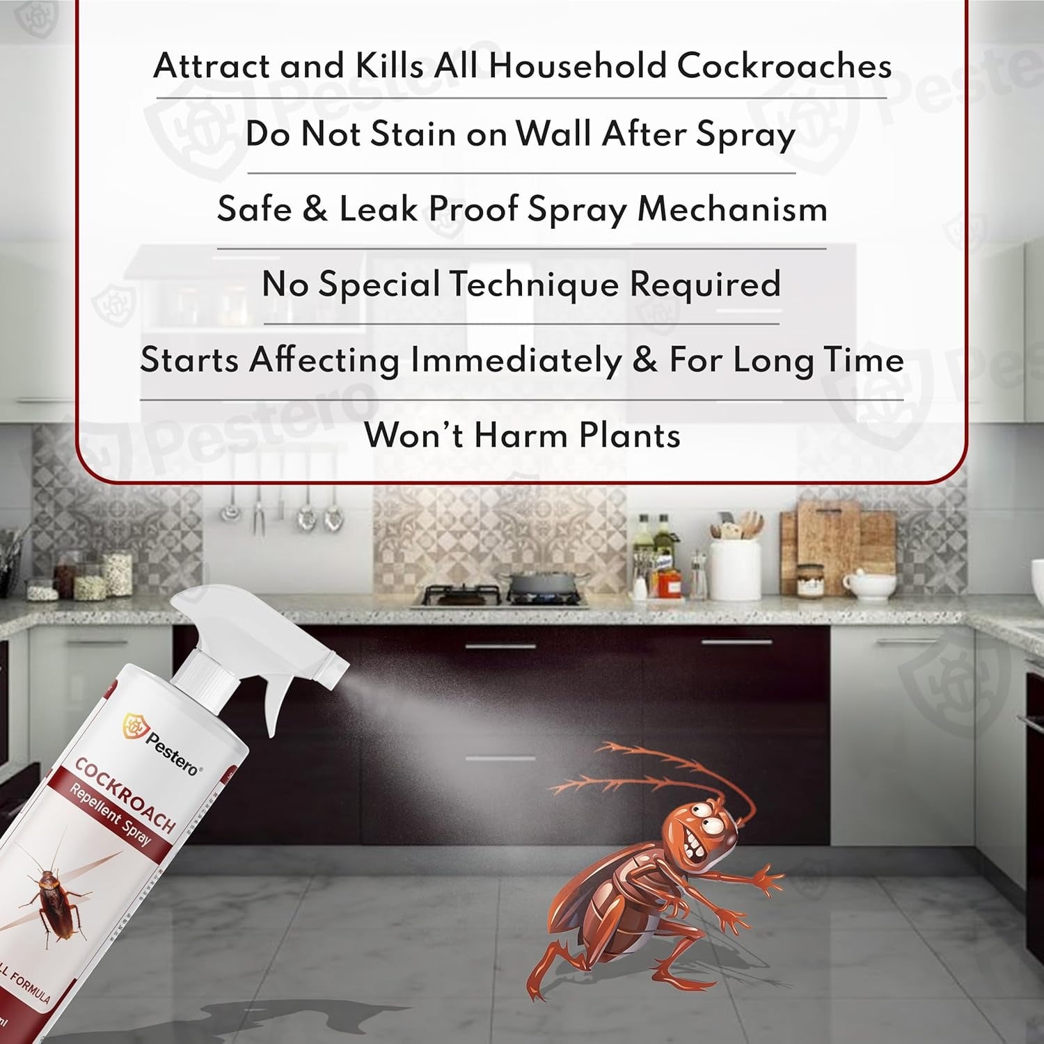 Picture of New Permanent Cockroach Killer Spray | Herbal Cockroach Repellent For Home Kitchen |Cockroach Spray | Cocroches Killers Organic | Permanent Solution For Cockroaches | Anti Roach | Cocroch Kiler (500 ml)-Cockroach Killer