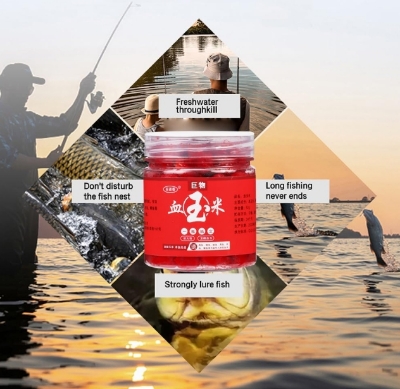 Picture of Gudao Fragrant Blood Corn Big Bottle Fishing Lure Fish Small Medicine Black Pit Wild Fishing Reservoir Grass Carp Carp Nest Material Fishing Bait 200pic-Multicolor