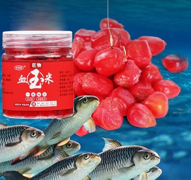 Picture of Gudao Fragrant Blood Corn Big Bottle Fishing Lure Fish Small Medicine Black Pit Wild Fishing Reservoir Grass Carp Carp Nest Material Fishing Bait 200pic-Multicolor